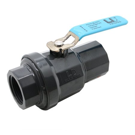 THRIFCO PLUMBING 1/2 Inch Threaded x Threaded PVC Ball Valve with Stainless Stee 6416220